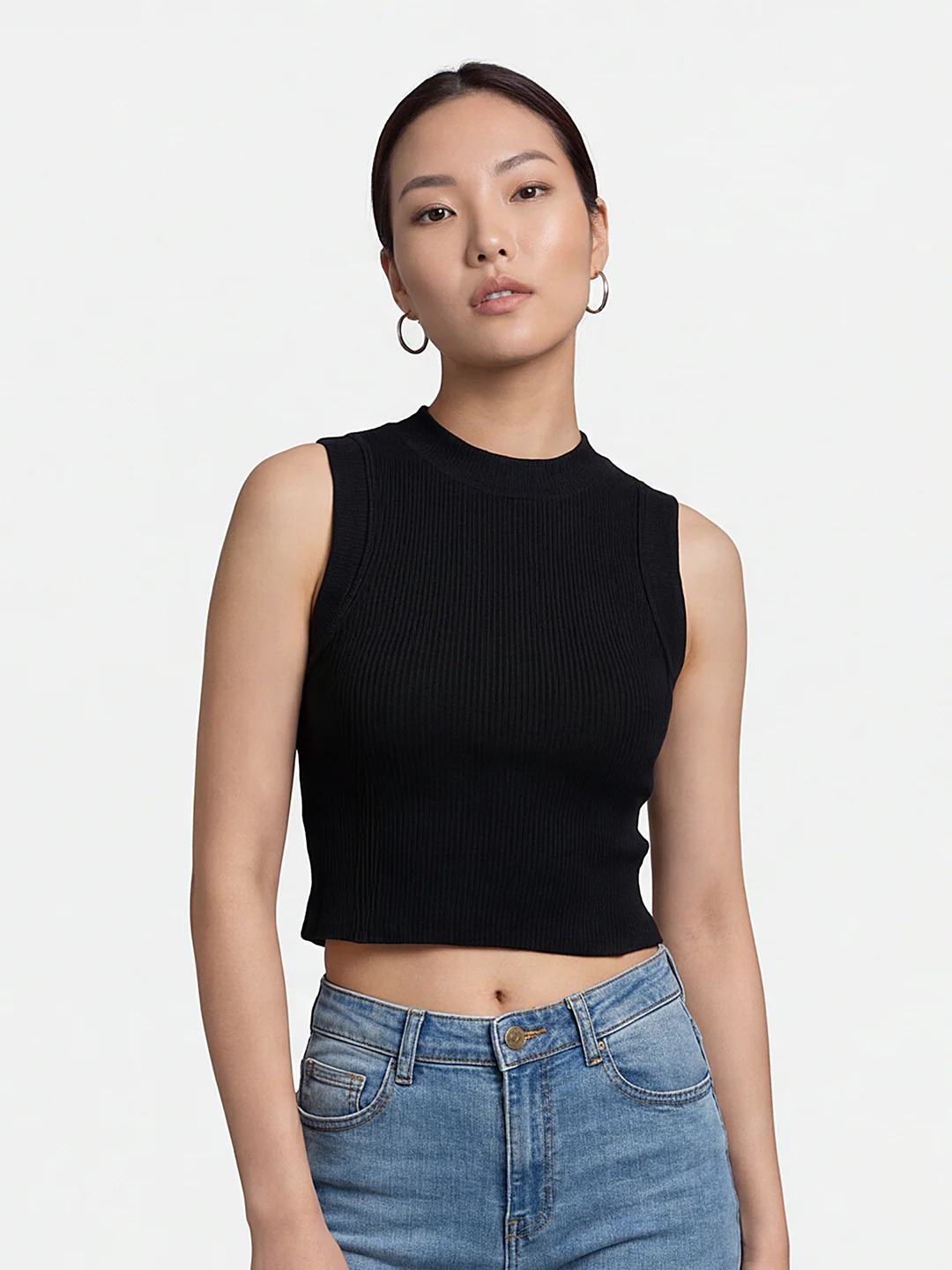 Women Black Tank Top - Image 2