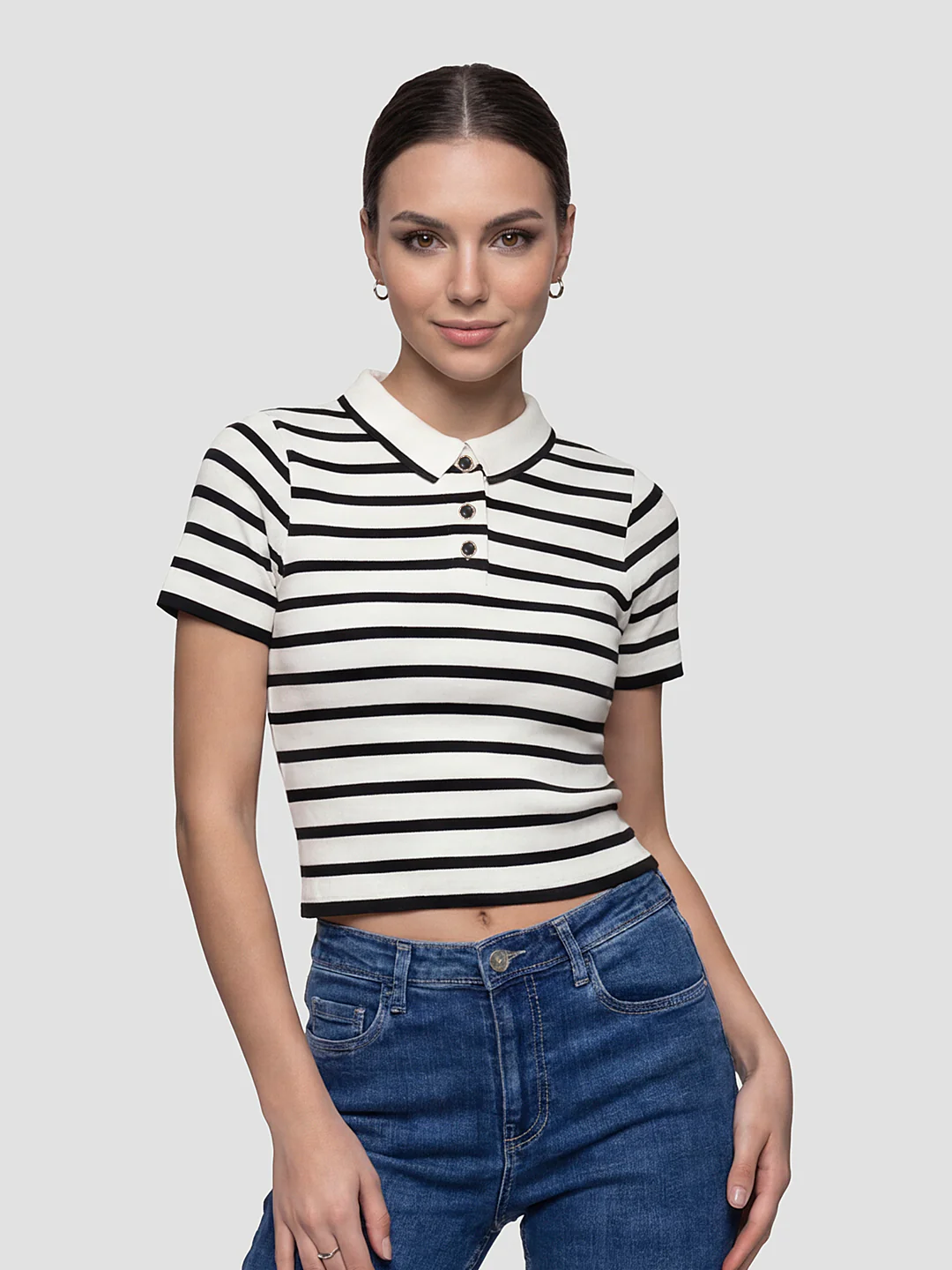 Women Black/White Flat Knit - Image 2