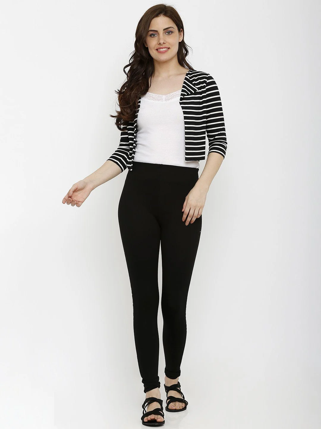 Women Black & White Shrug