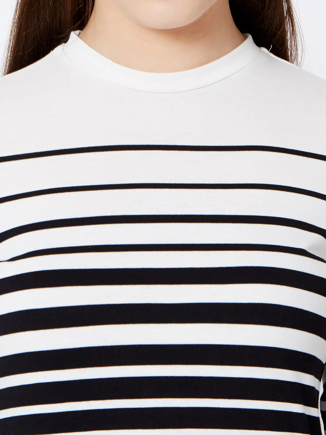 Women Black/White Stripe T-Shirt - Image 4