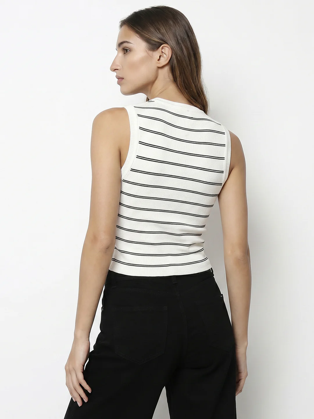 Women Black/White Tank Top - Image 3