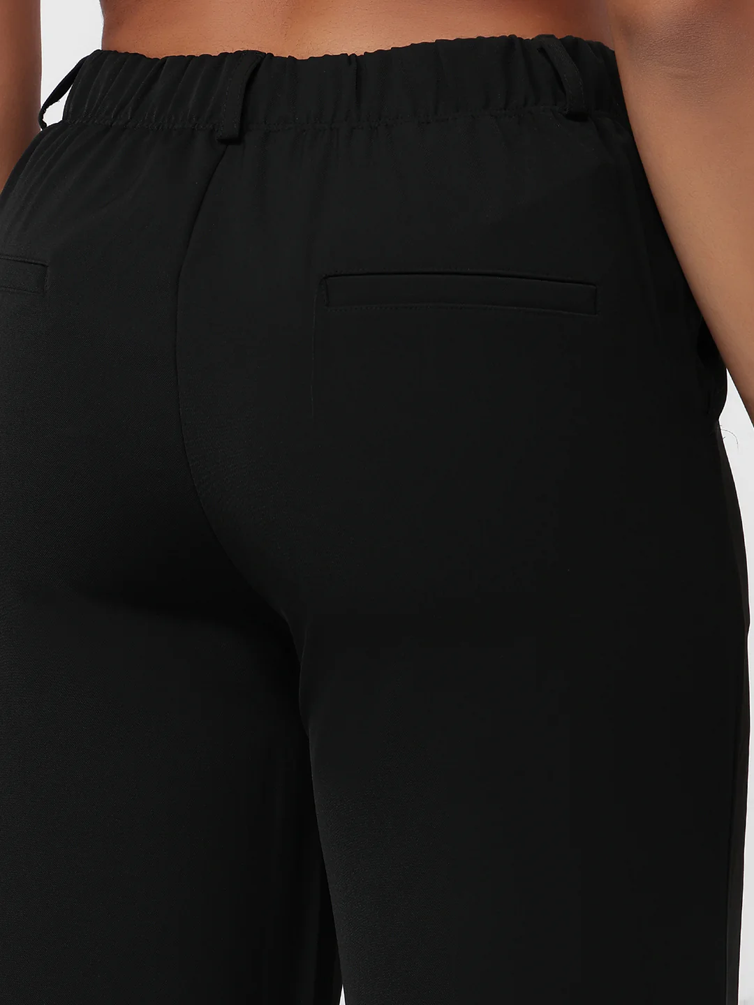 Women Black Wide Leg Korean Pants - Image 7
