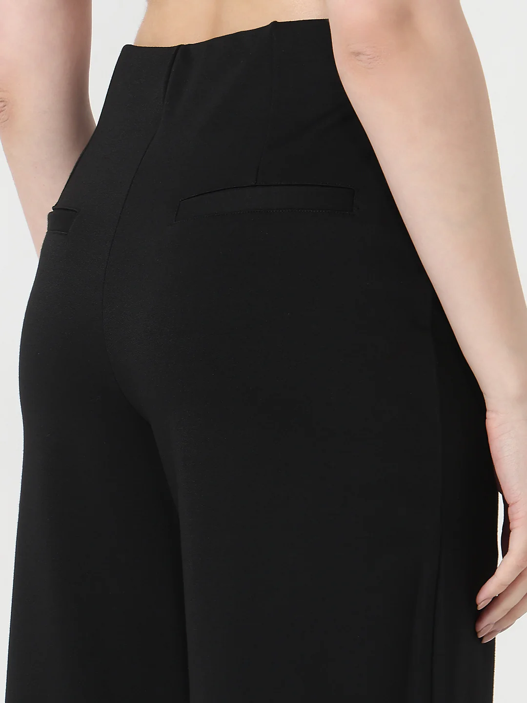 Women Black Wide Leg Treggings - Image 7