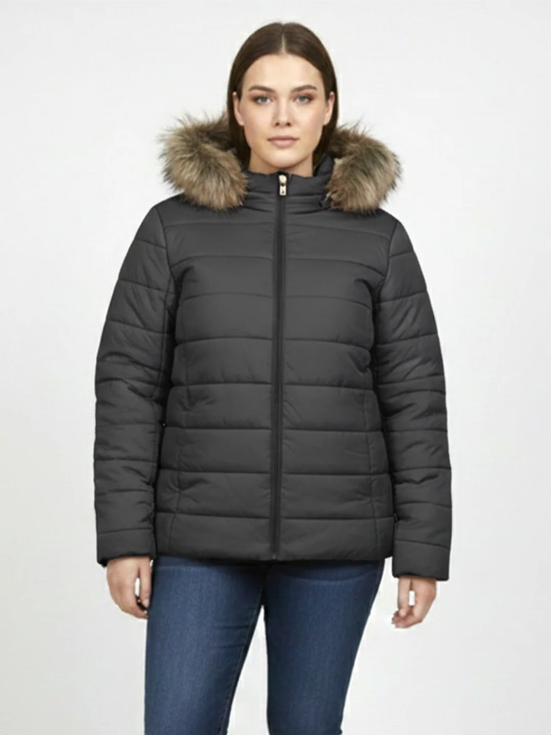 Women Black Winter Jacket - Image 2