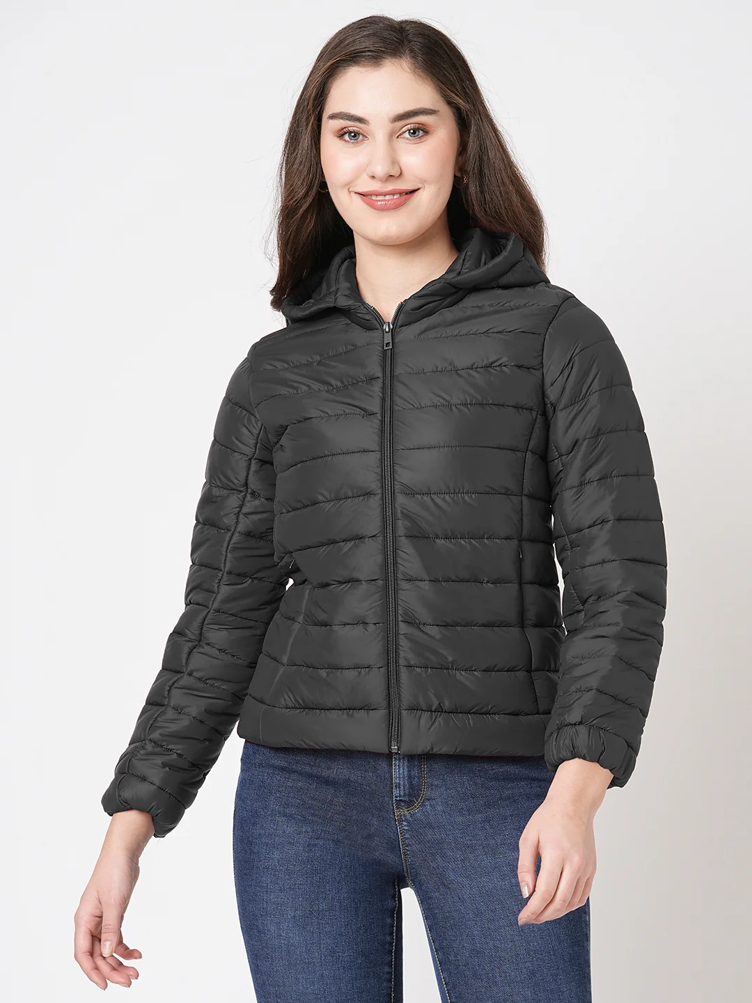 Women Black Winter Jacket - Image 2
