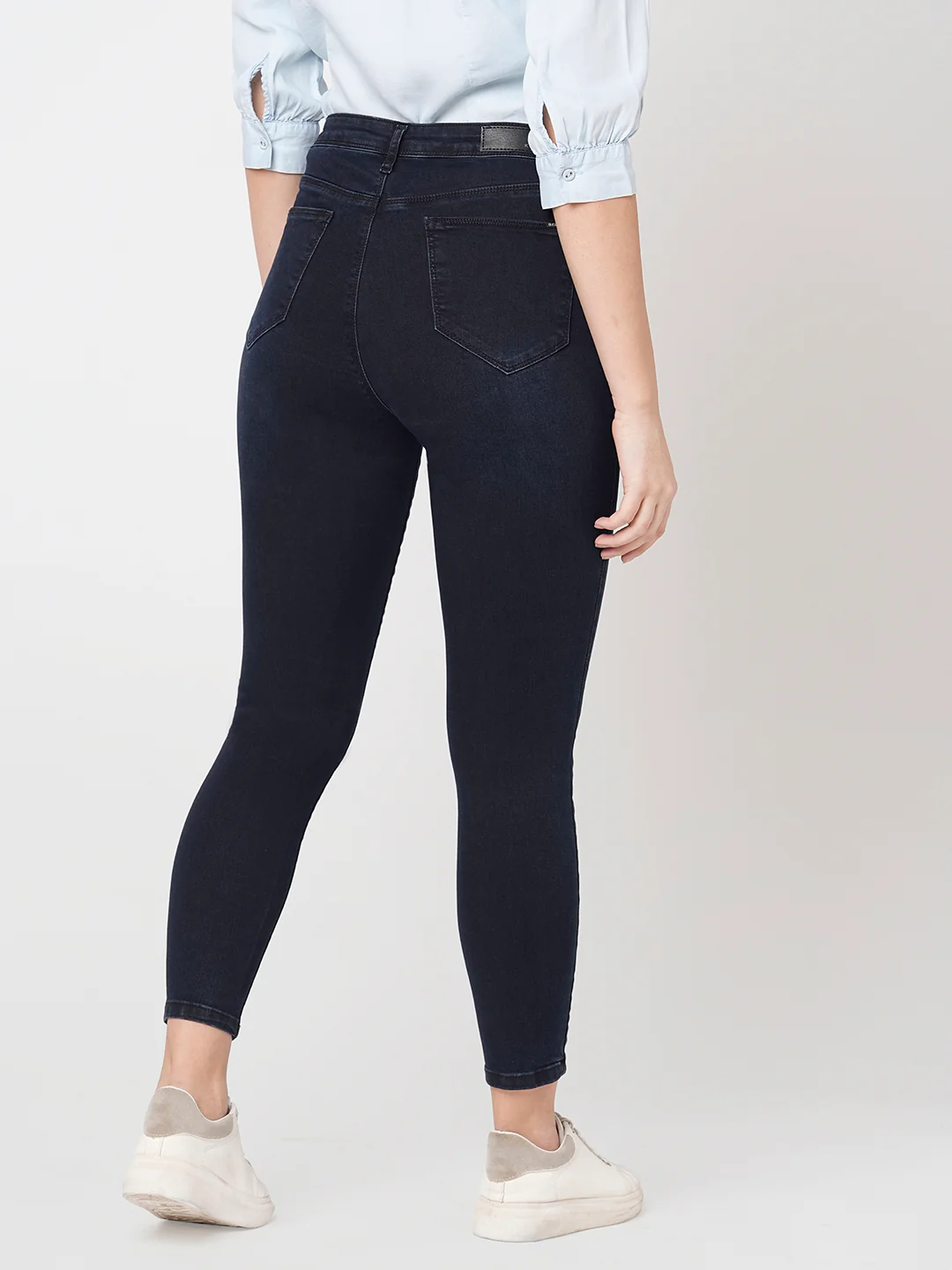 Women Blue/Black Super High-Rise Super Skinny Jeans - Image 3