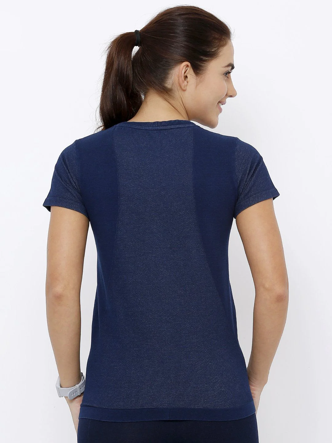 Women Blue Denim Athleisure Top - Image 3