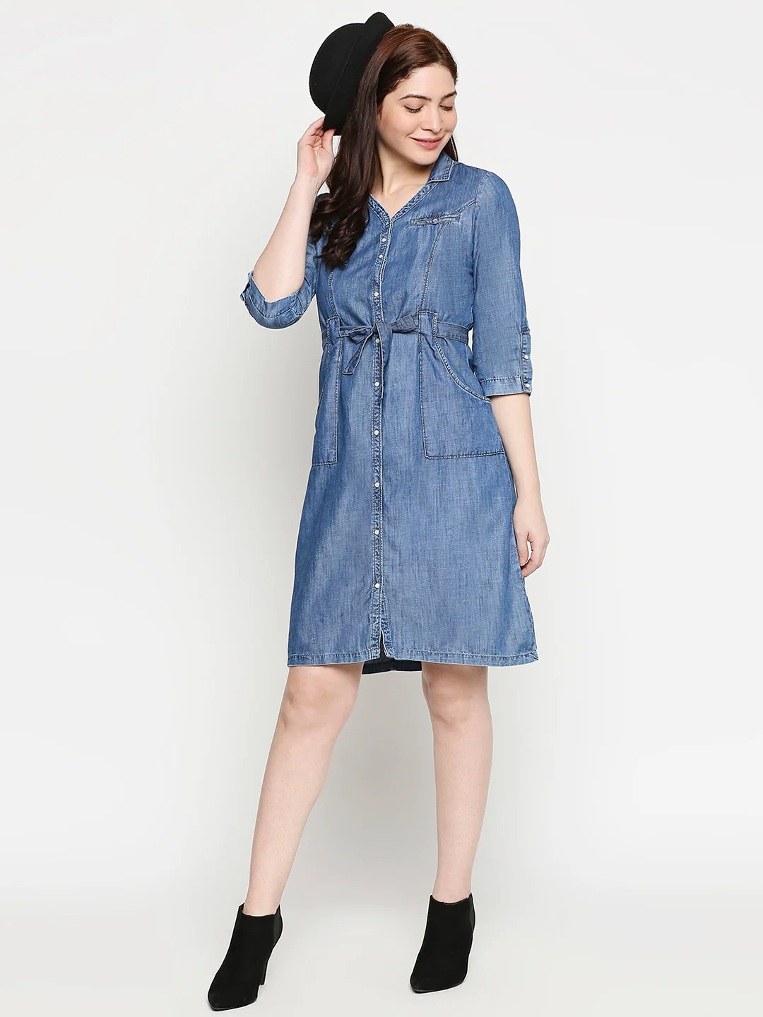 Women Blue Denim Dress
