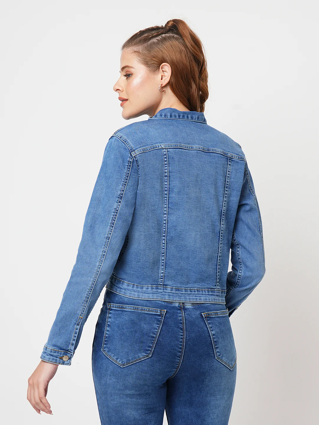 Women Blue Denim Jacket - Image 3