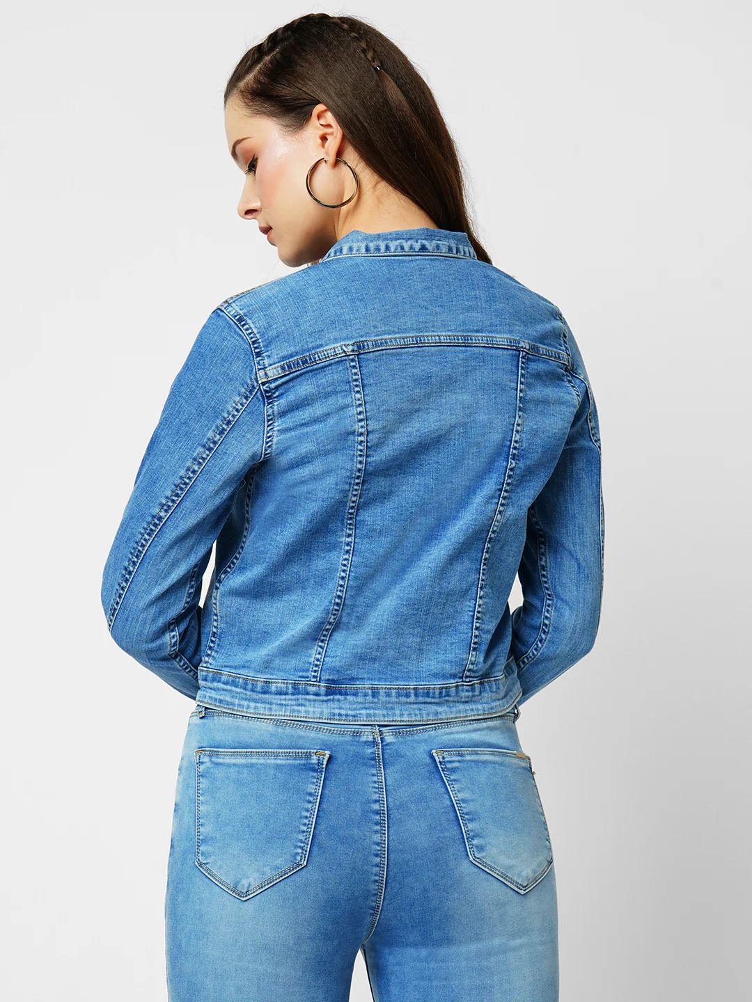 Women Blue Denim Jacket - Image 3