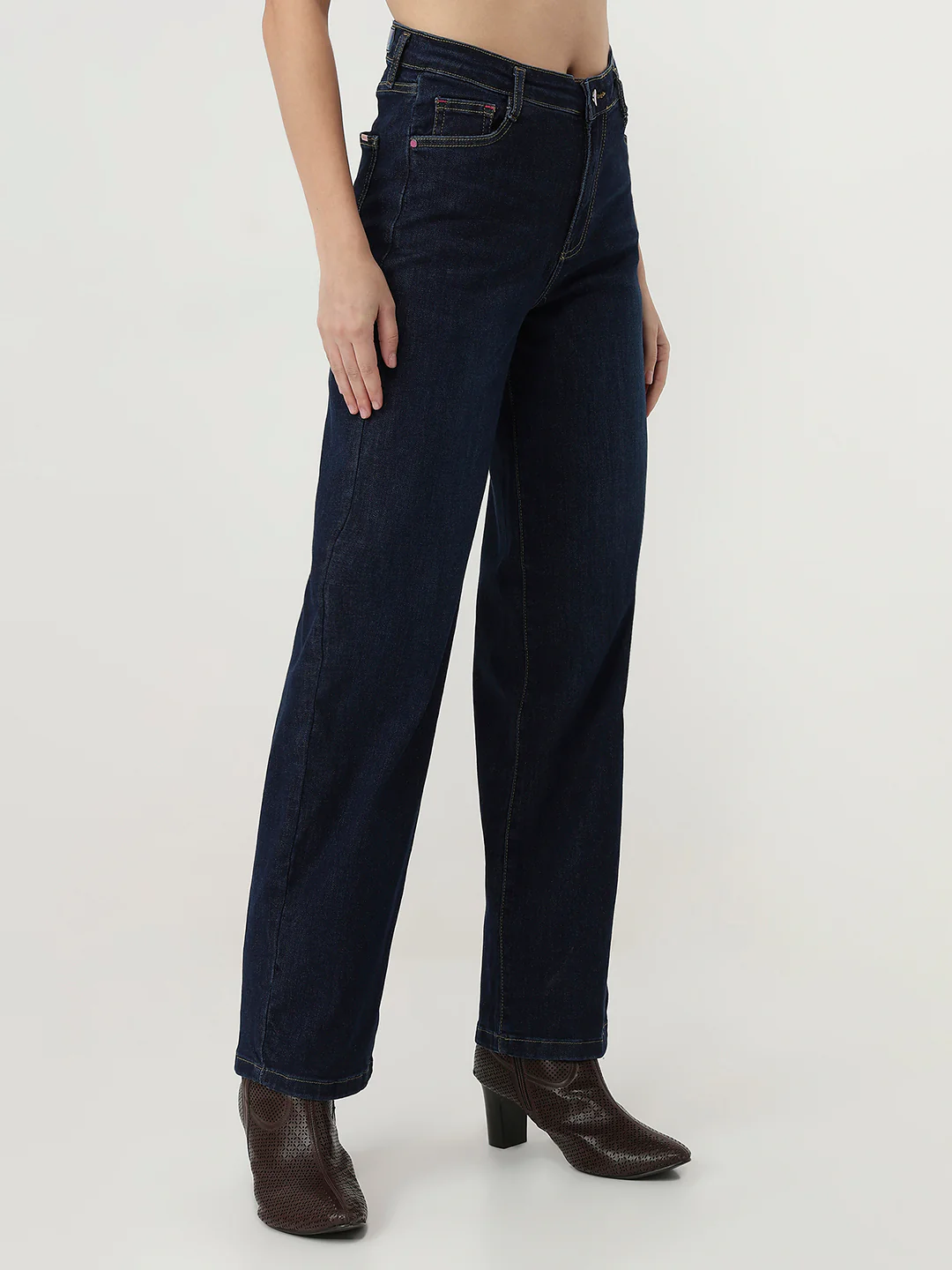 Women Blue High-Rise Baggy Fit Jeans - Image 5