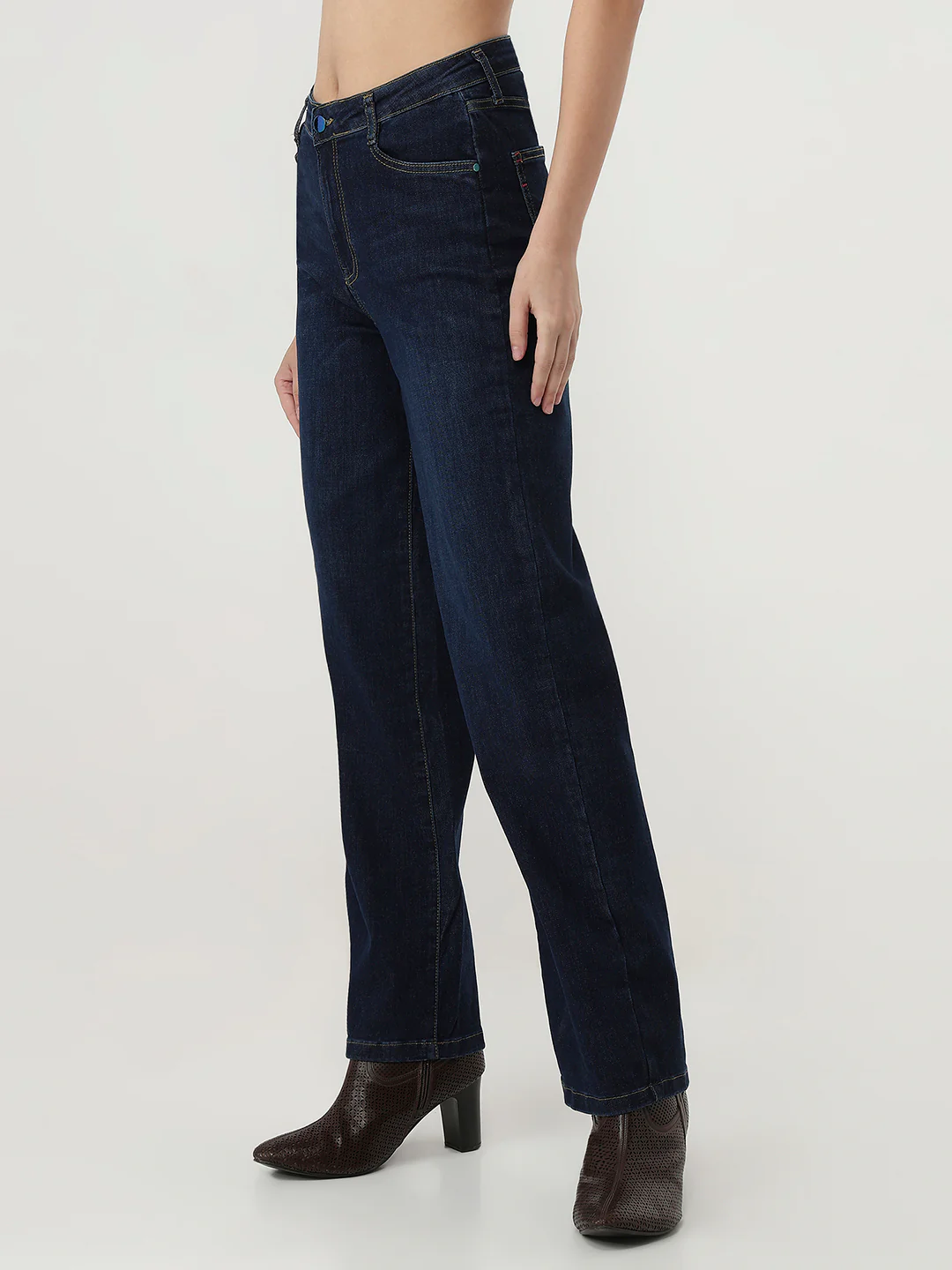 Women Blue High-Rise Baggy Fit Jeans - Image 7