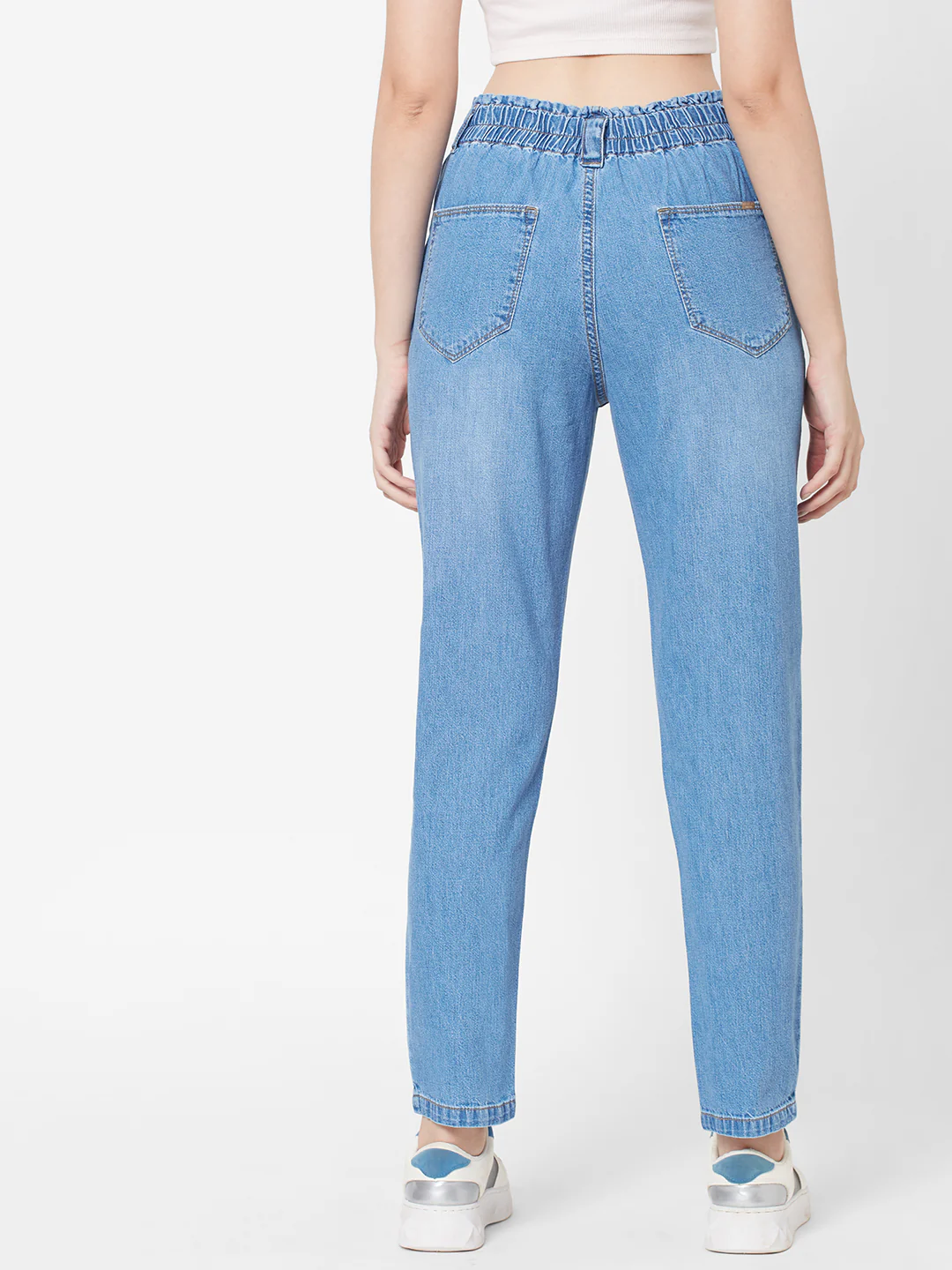 Women Blue High-Rise Baggy Fit Jeans - Image 3