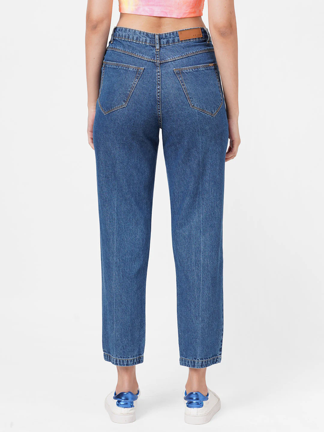 Women Blue High-Rise Baggy Fit Jeans - Image 2