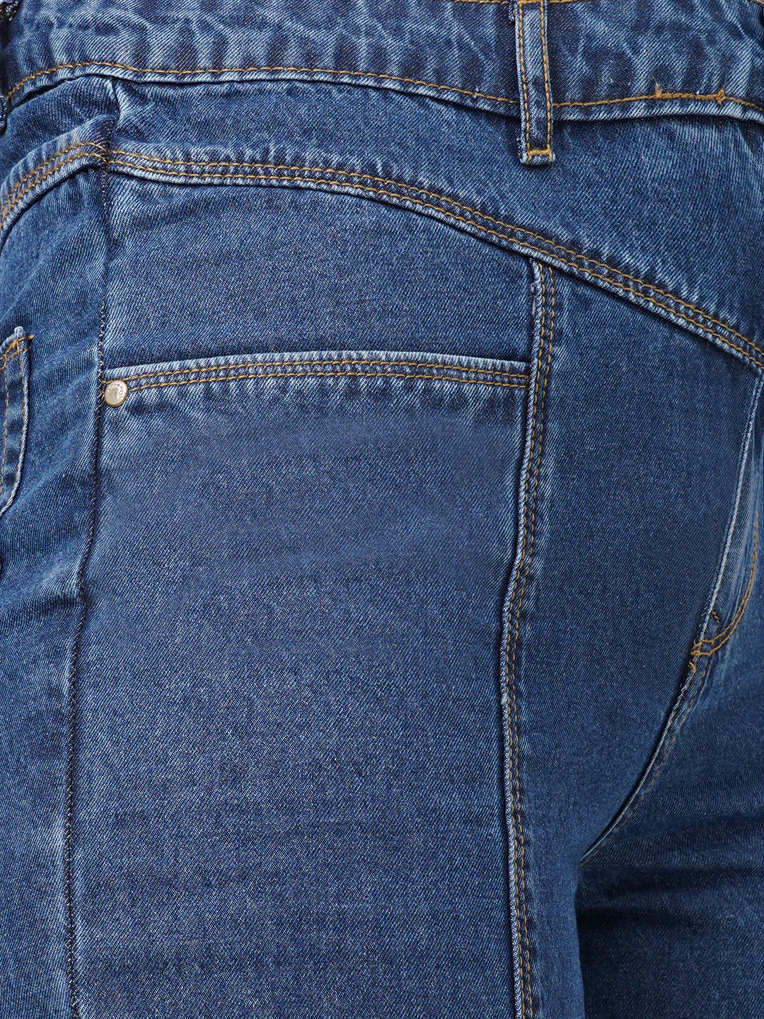 Women Blue High-Rise Baggy Fit Jeans - Image 3