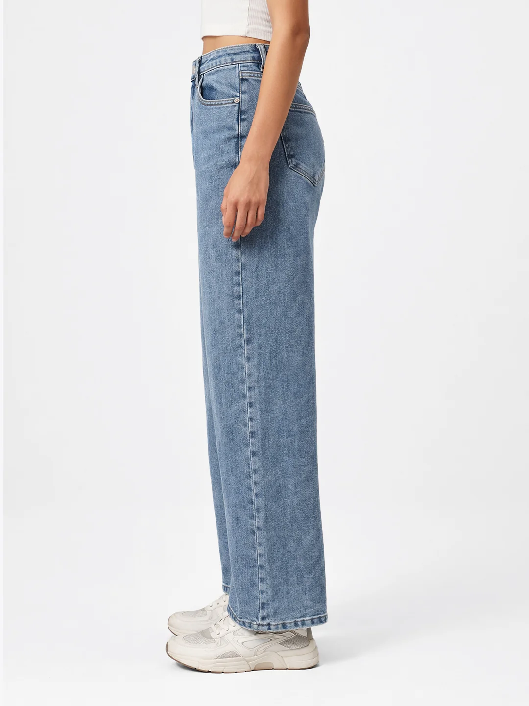 Women Blue High-Rise Baggy Jeans - Image 6