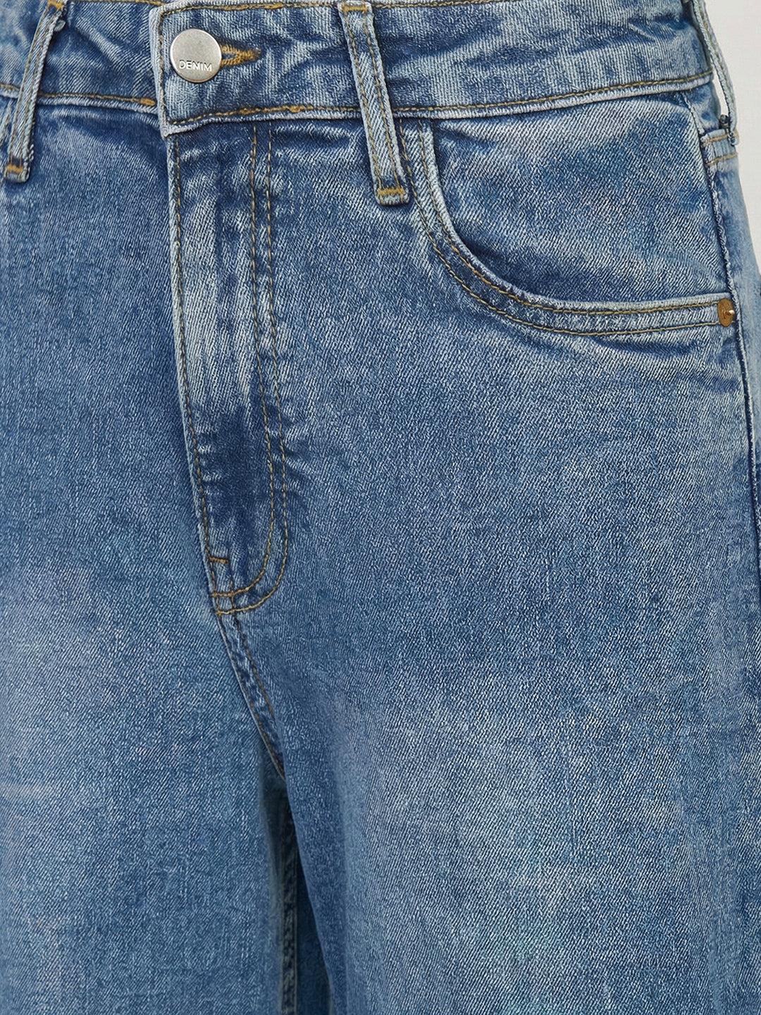 Women Blue High-Rise Baggy Jeans - Image 4