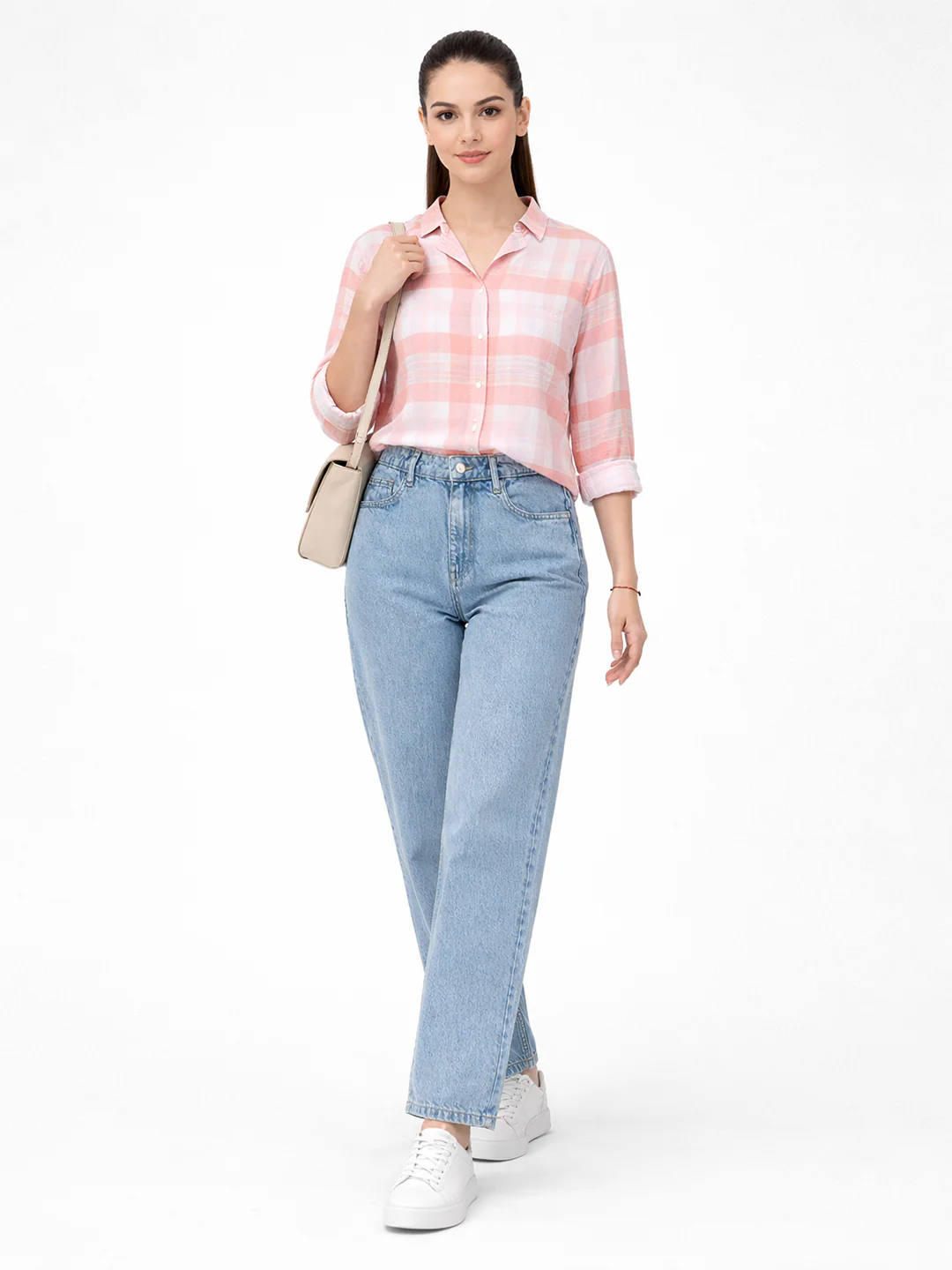 Women Blue High-Rise Barrel Jeans