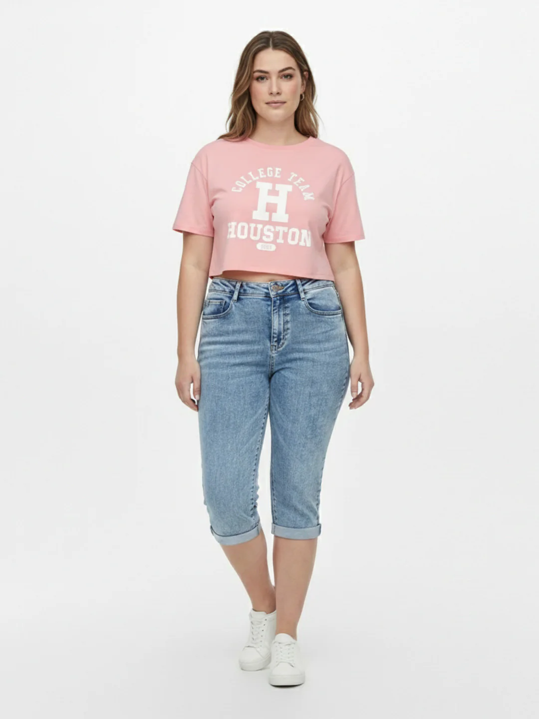 Women Blue High-Rise Capri