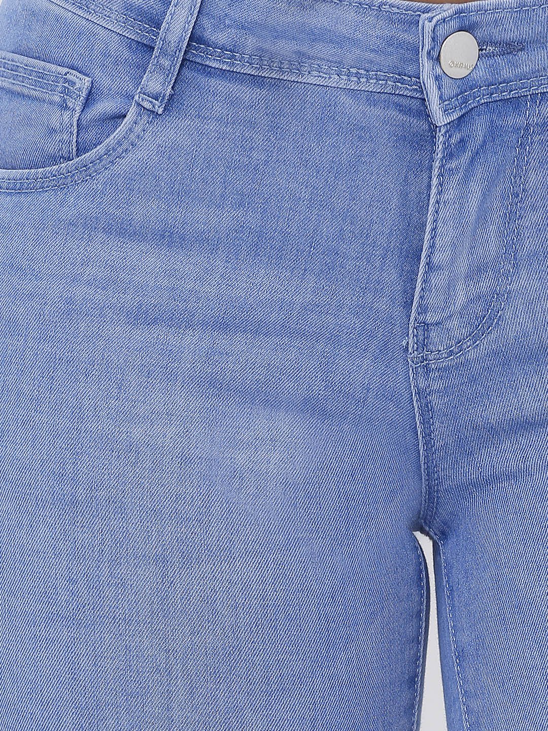Women Blue High-Rise Crop Length Skinny Jeans - Image 4