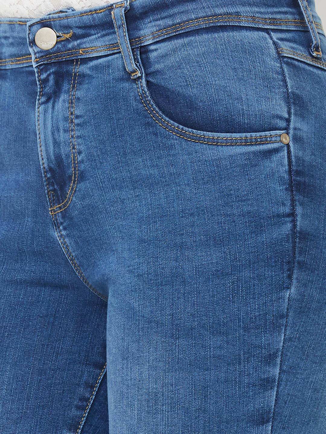 Women Blue High-Rise Crop Length Skinny Jeans - Image 4
