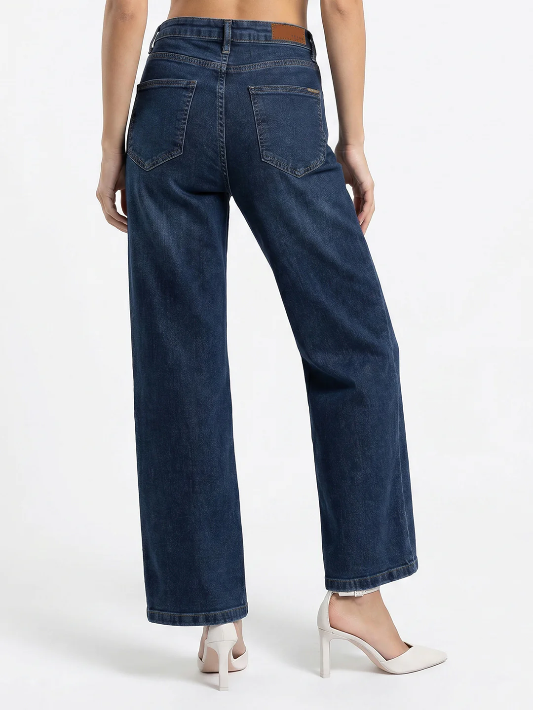Women Blue High-Rise Culottes - Image 3