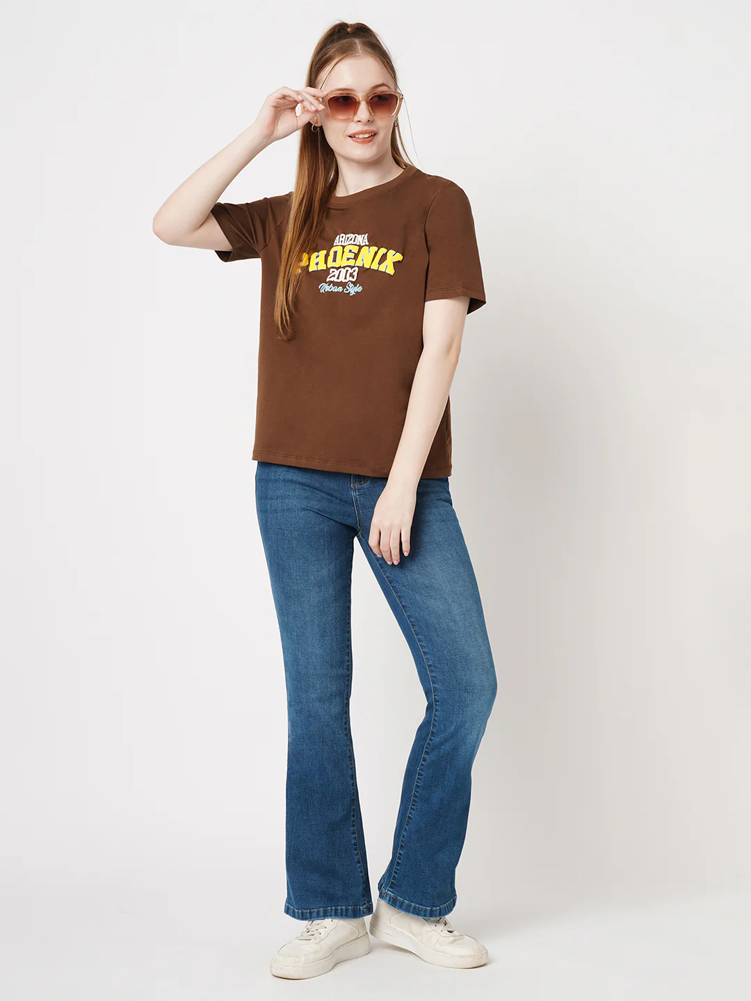 Women Blue High-Rise Flare Jeans - Image 4