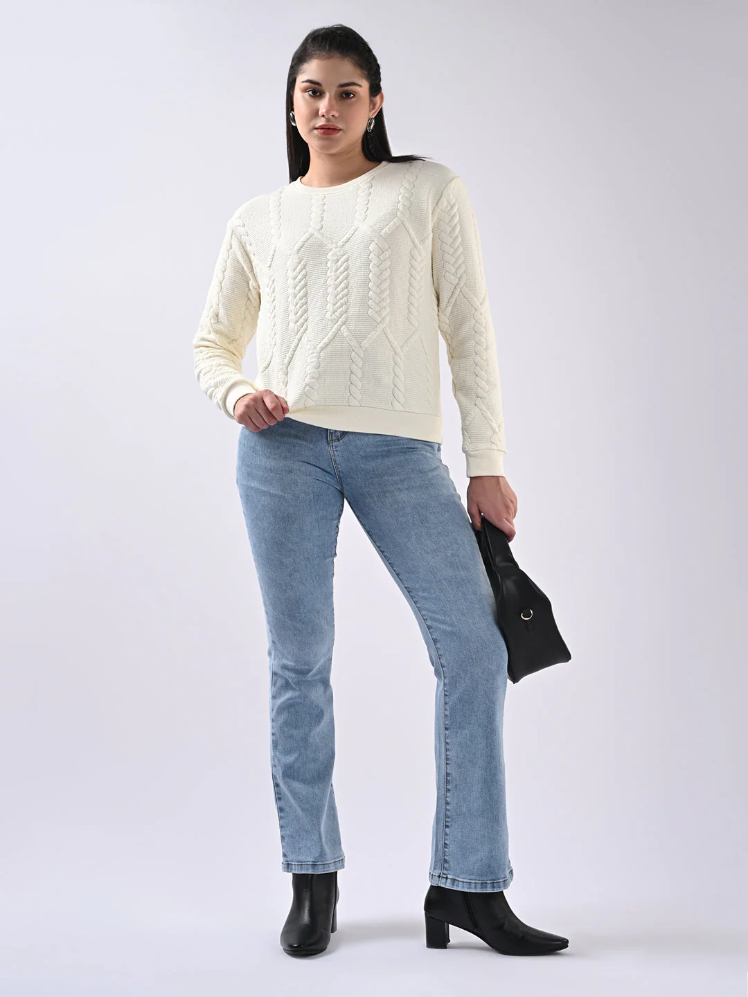 Women Blue High-Rise Flare Jeans