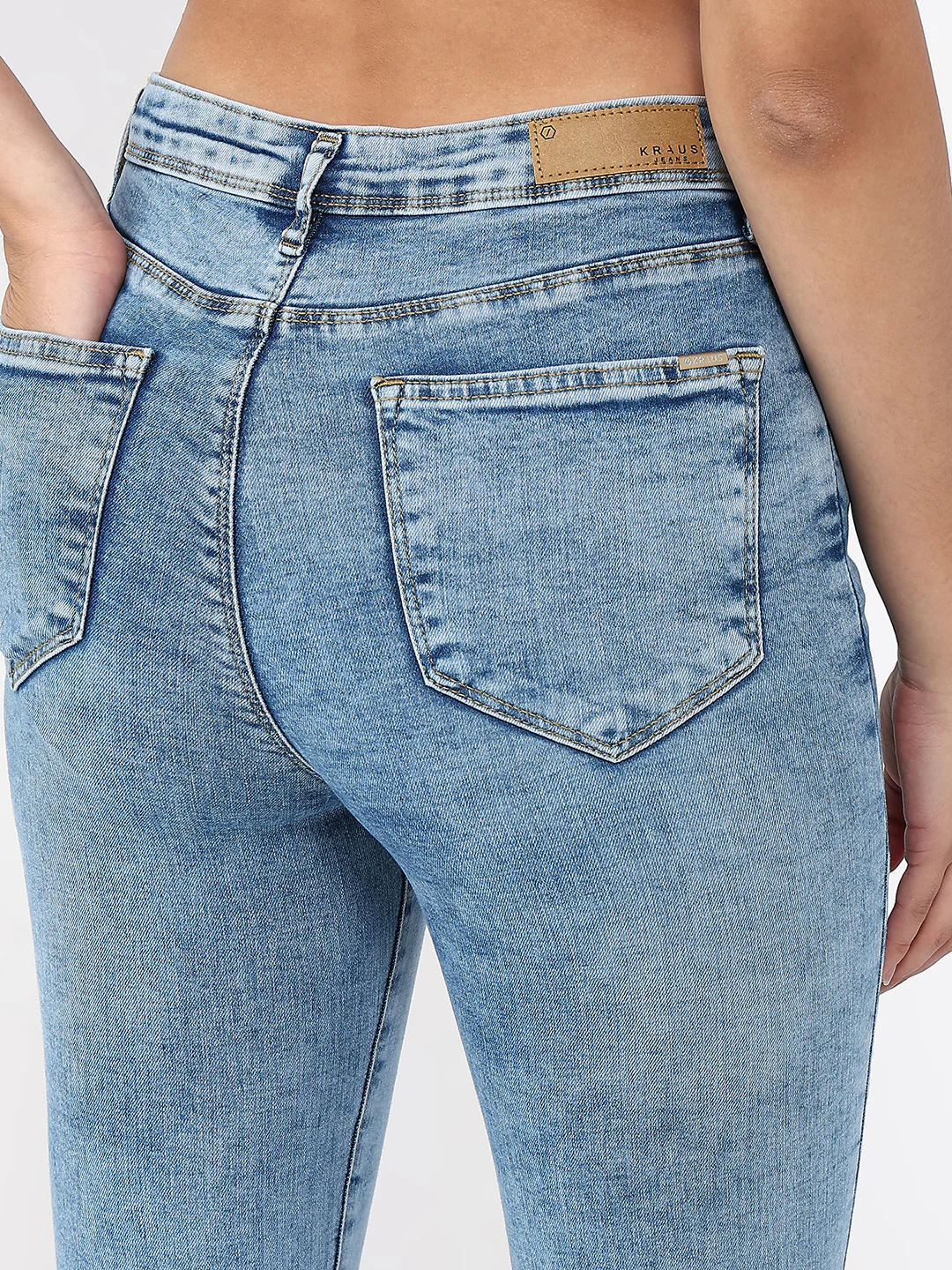 Women Blue High-Rise Flare Jeans - Image 6
