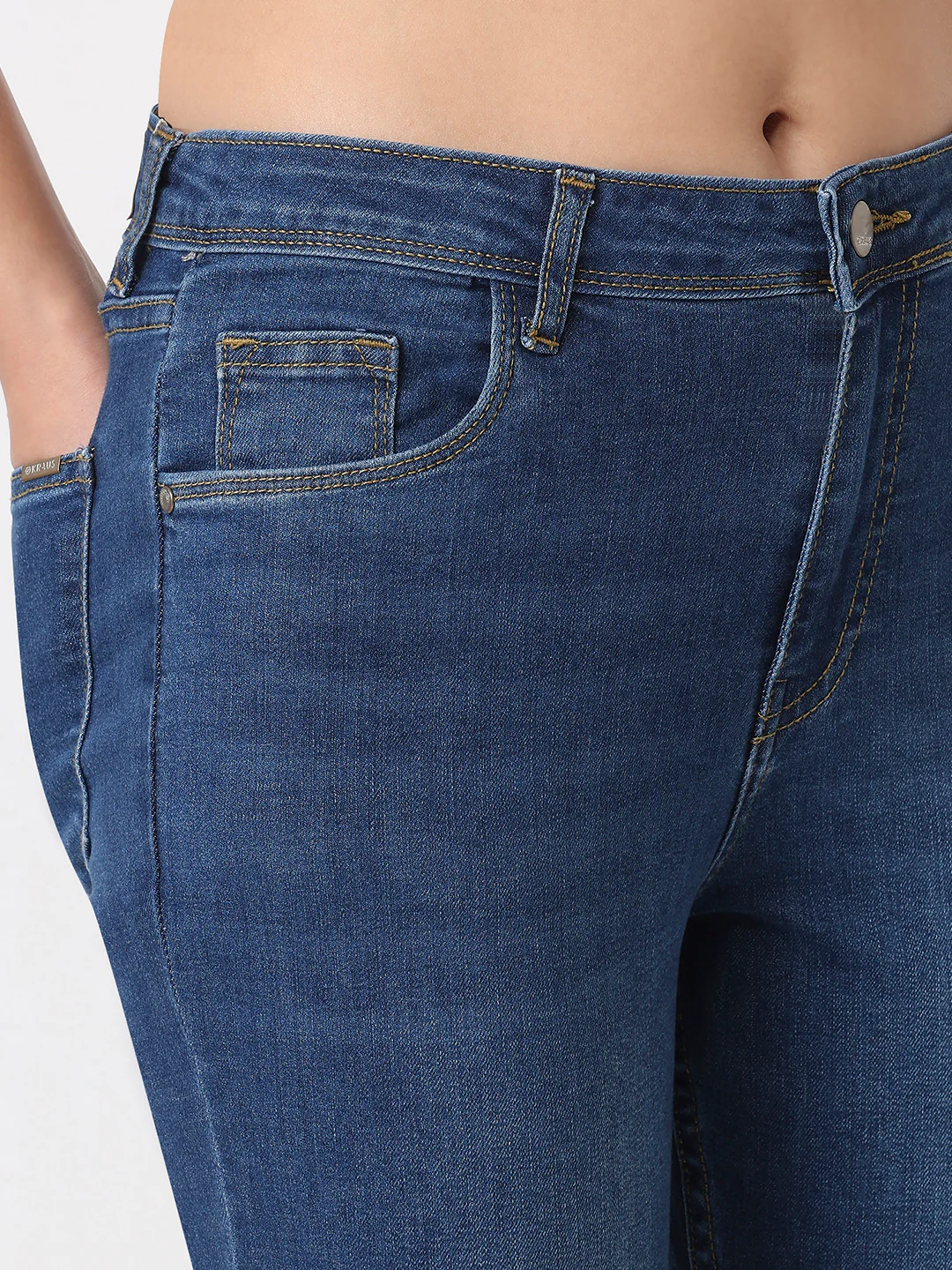 Women Blue High-Rise Flare Jeans - Image 5