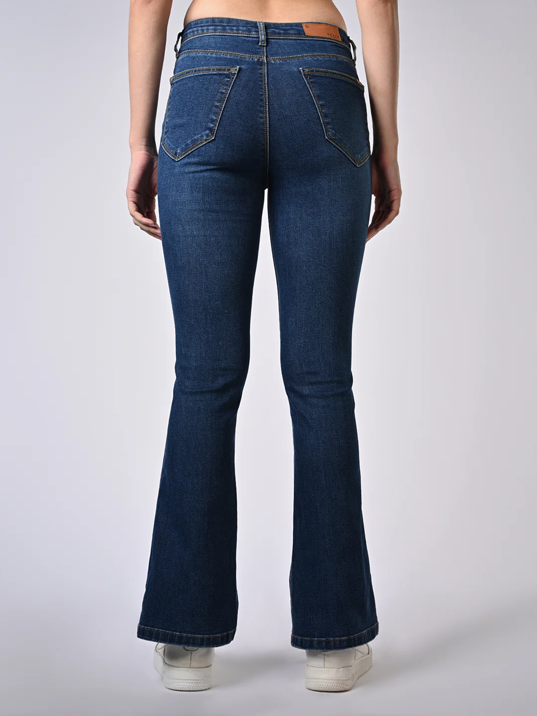 Women Blue High-Rise Flare Jeans - Image 3