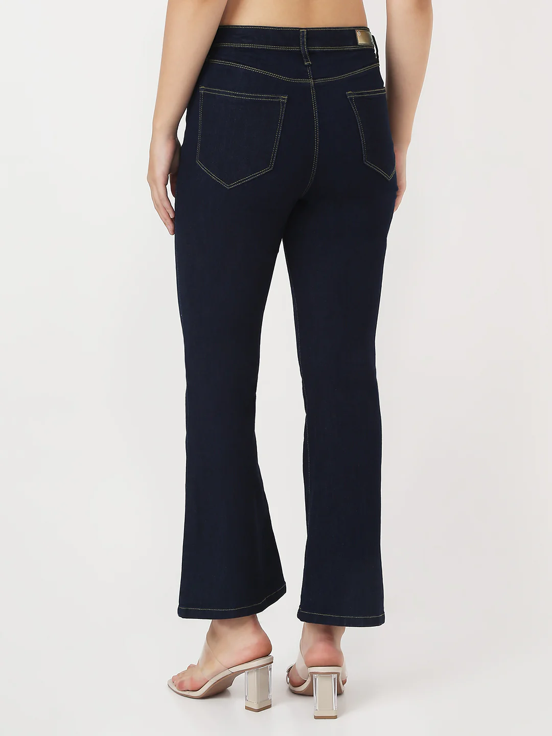 Women Blue High-Rise Flare Jeans - Image 3