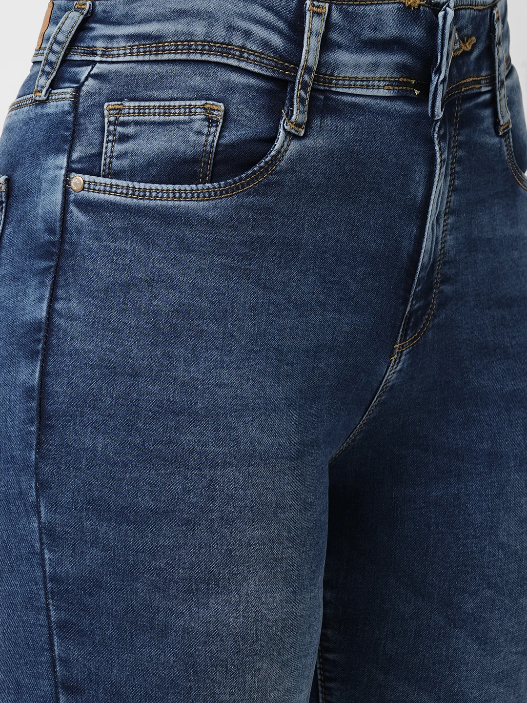 Women Blue High-Rise Flare Jeans - Image 5