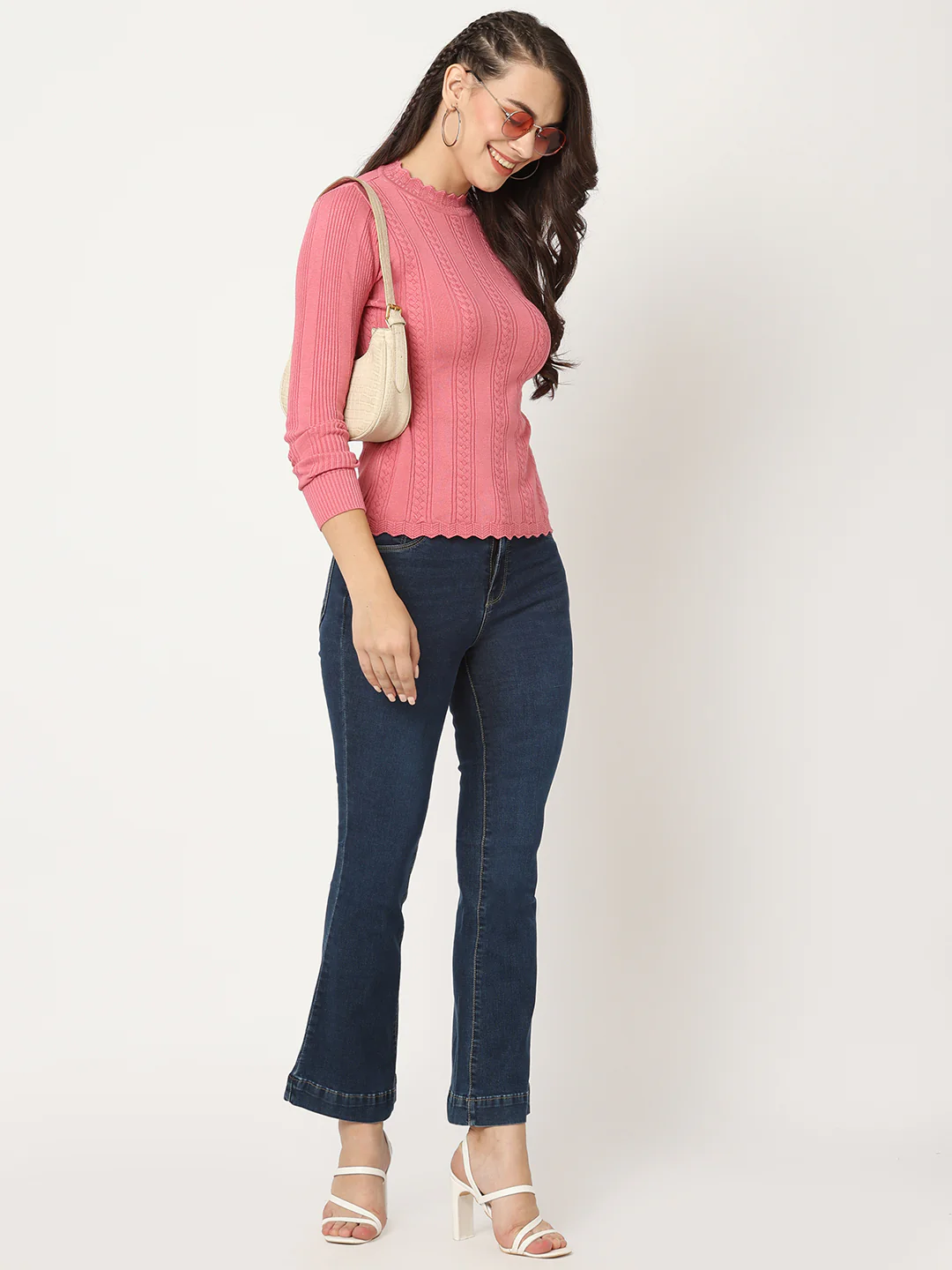 Women Blue High-Rise Flare Jeans