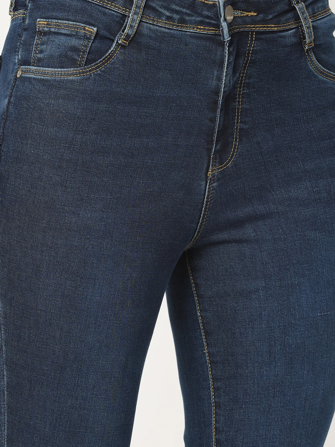 Women Blue High-Rise Flare Jeans - Image 5