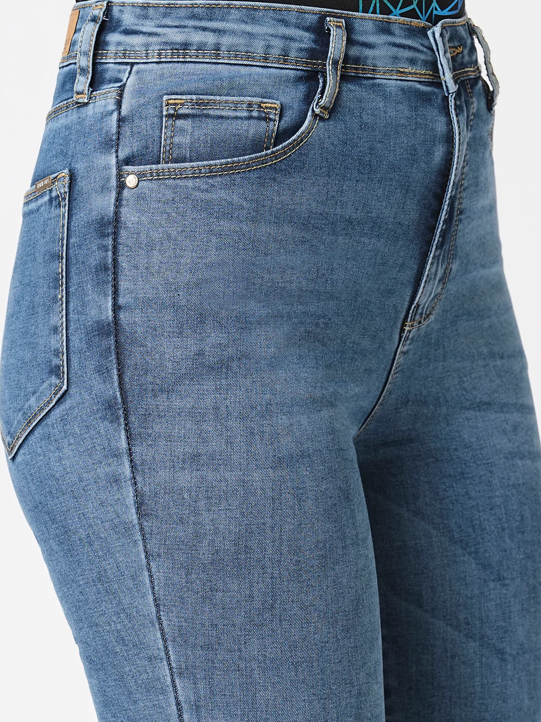 Women Blue High-Rise Flare Jeans - Image 4