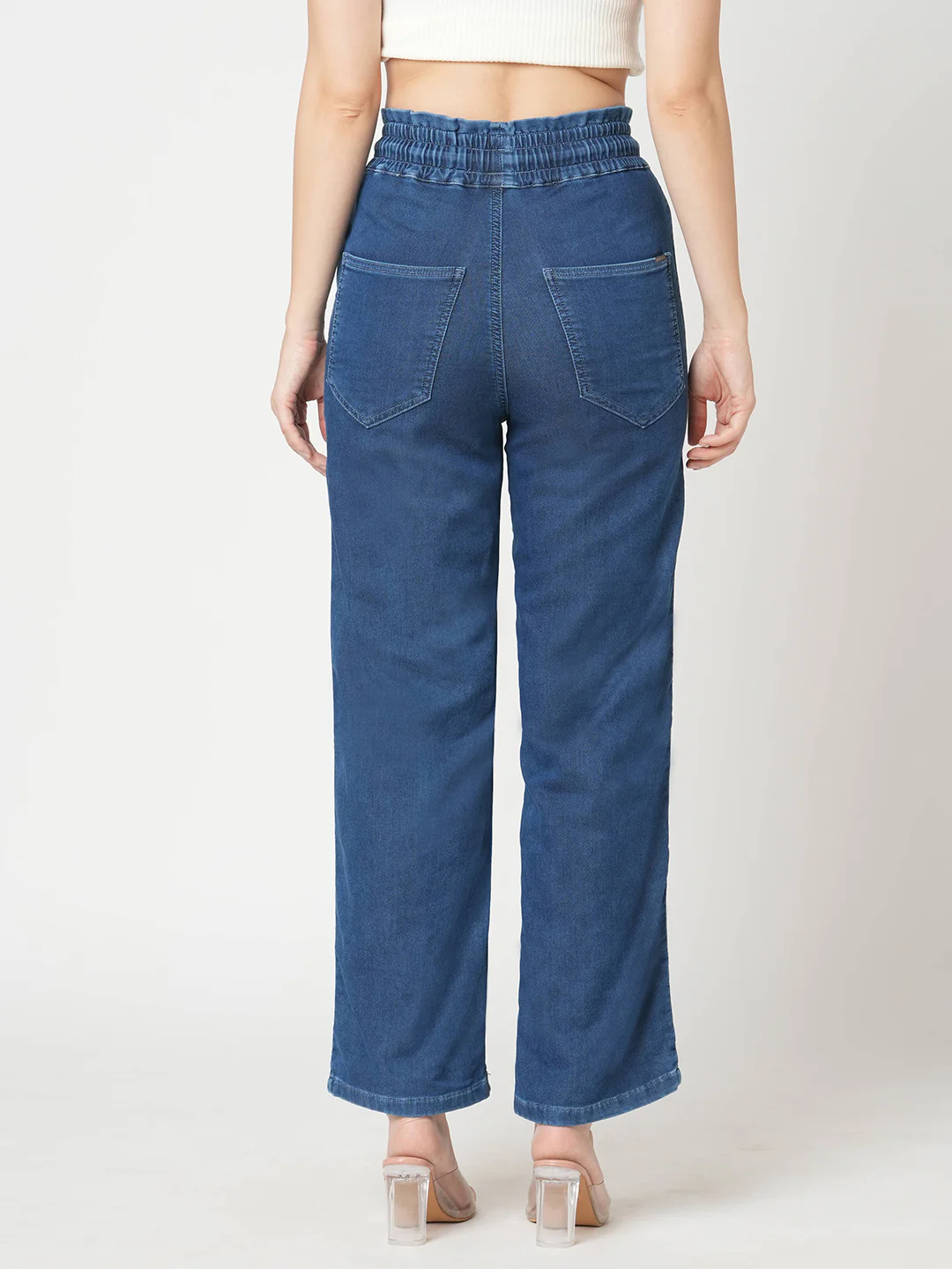 Women Blue High-Rise Jogger - Image 3