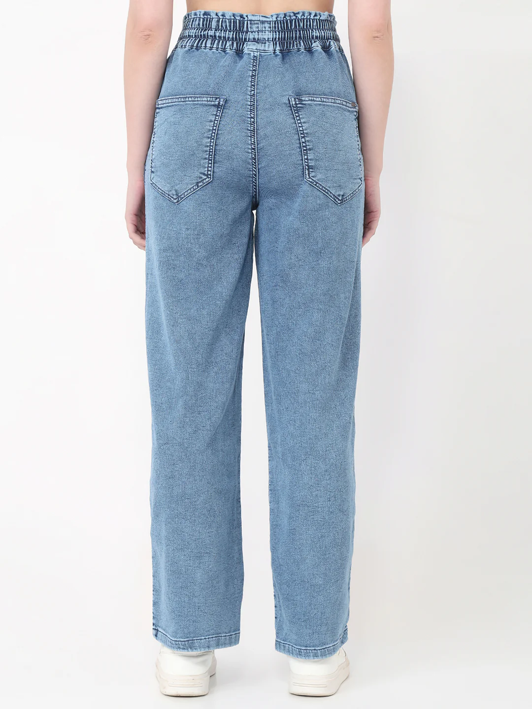 Women Blue High-Rise Joggers - Image 3
