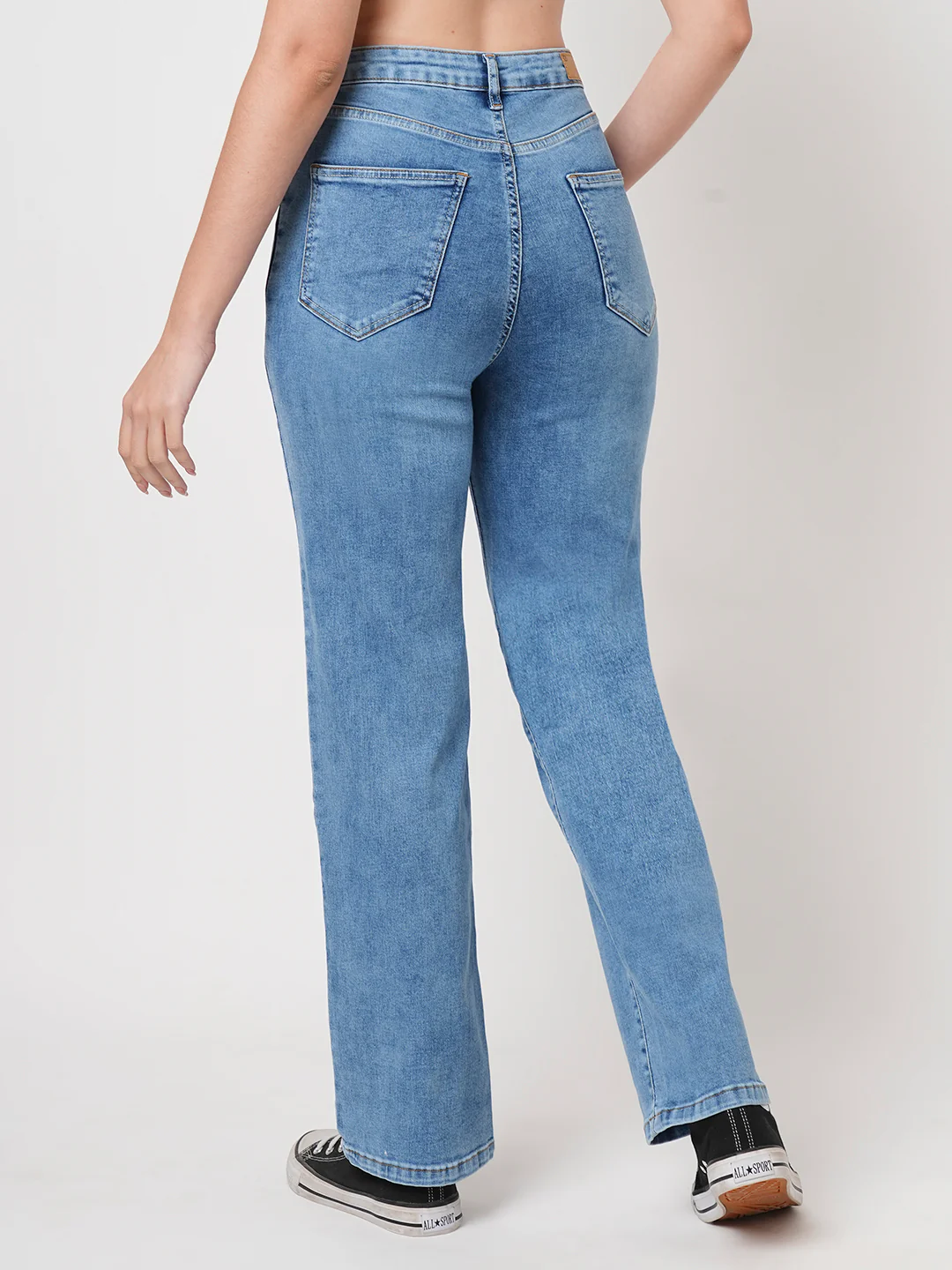 Women Blue High-Rise Loose Straight Fit Jeans - Image 3
