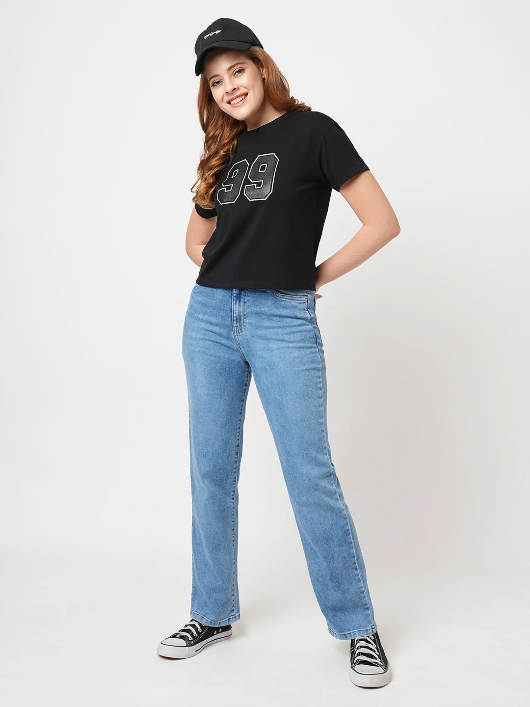 Women Blue High-Rise Loose Straight Fit Jeans - Image 4
