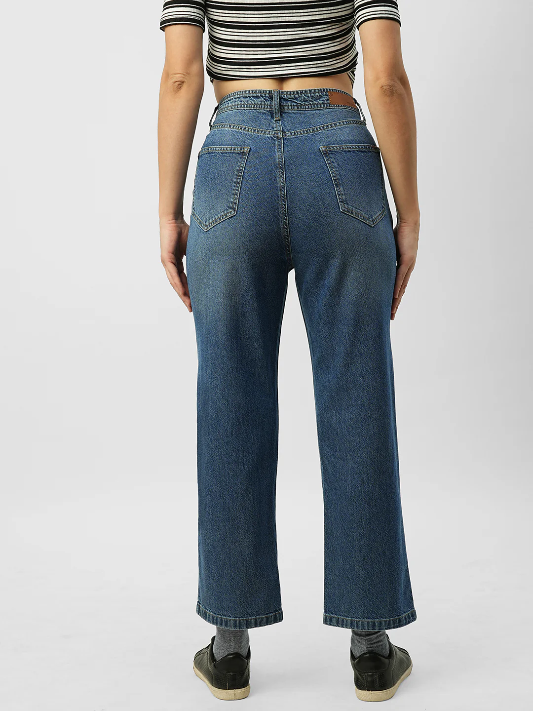 Women Blue High-Rise Loose Straight - Image 3