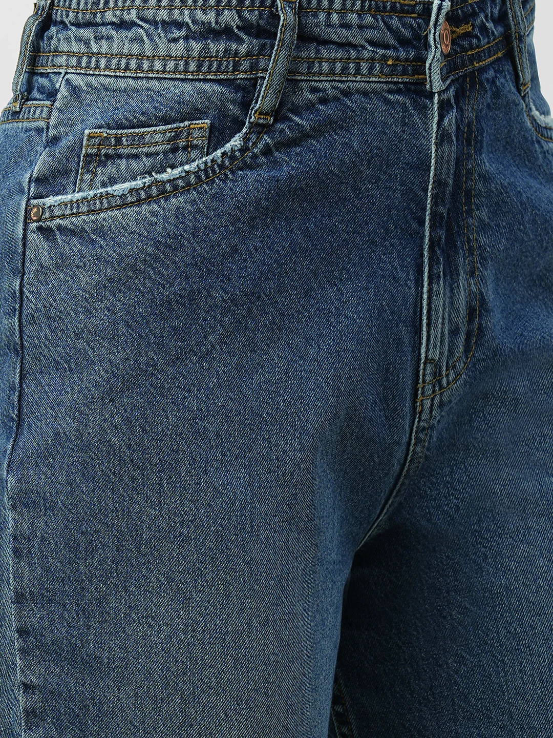 Women Blue High-Rise Loose Straight - Image 5