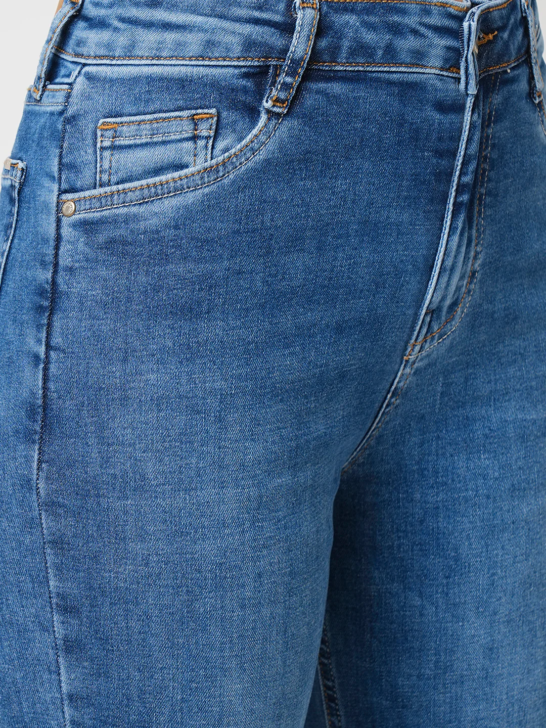 Women Blue High-Rise Relax Straight Fit Jeans - Image 5