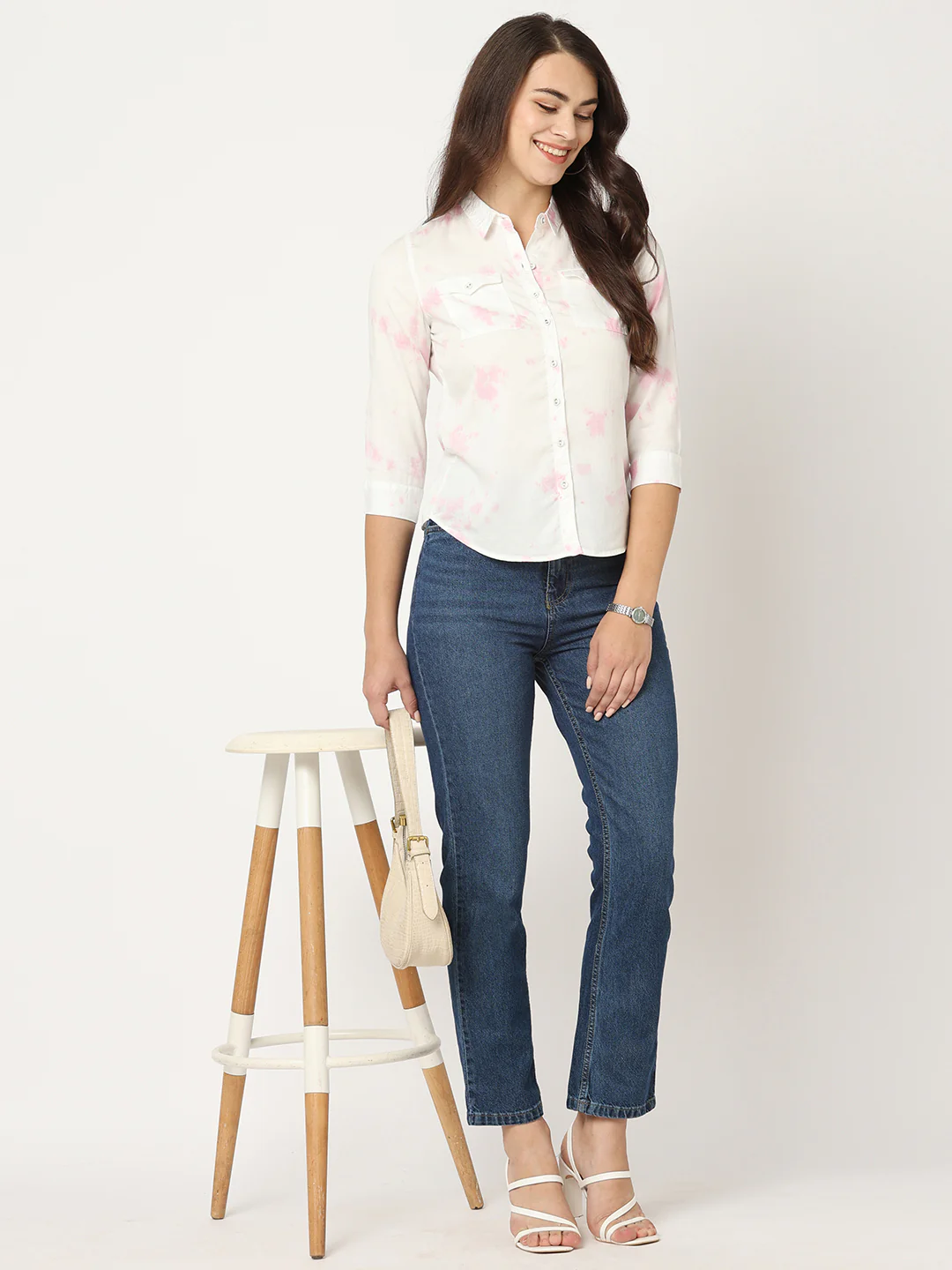 Women Blue High-Rise Relax Straight Fit Jeans