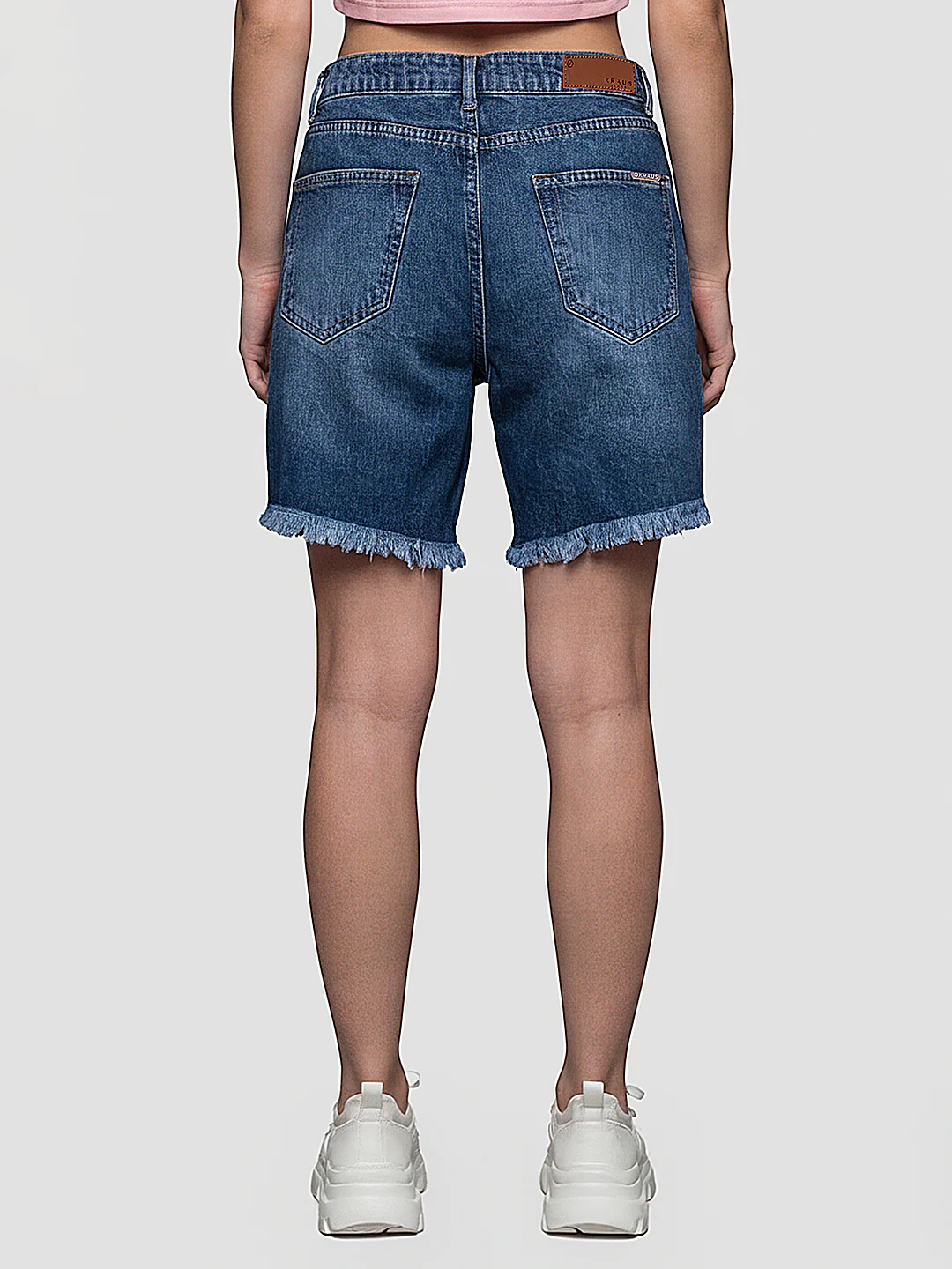 Women Blue High-Rise Shorts - Image 3