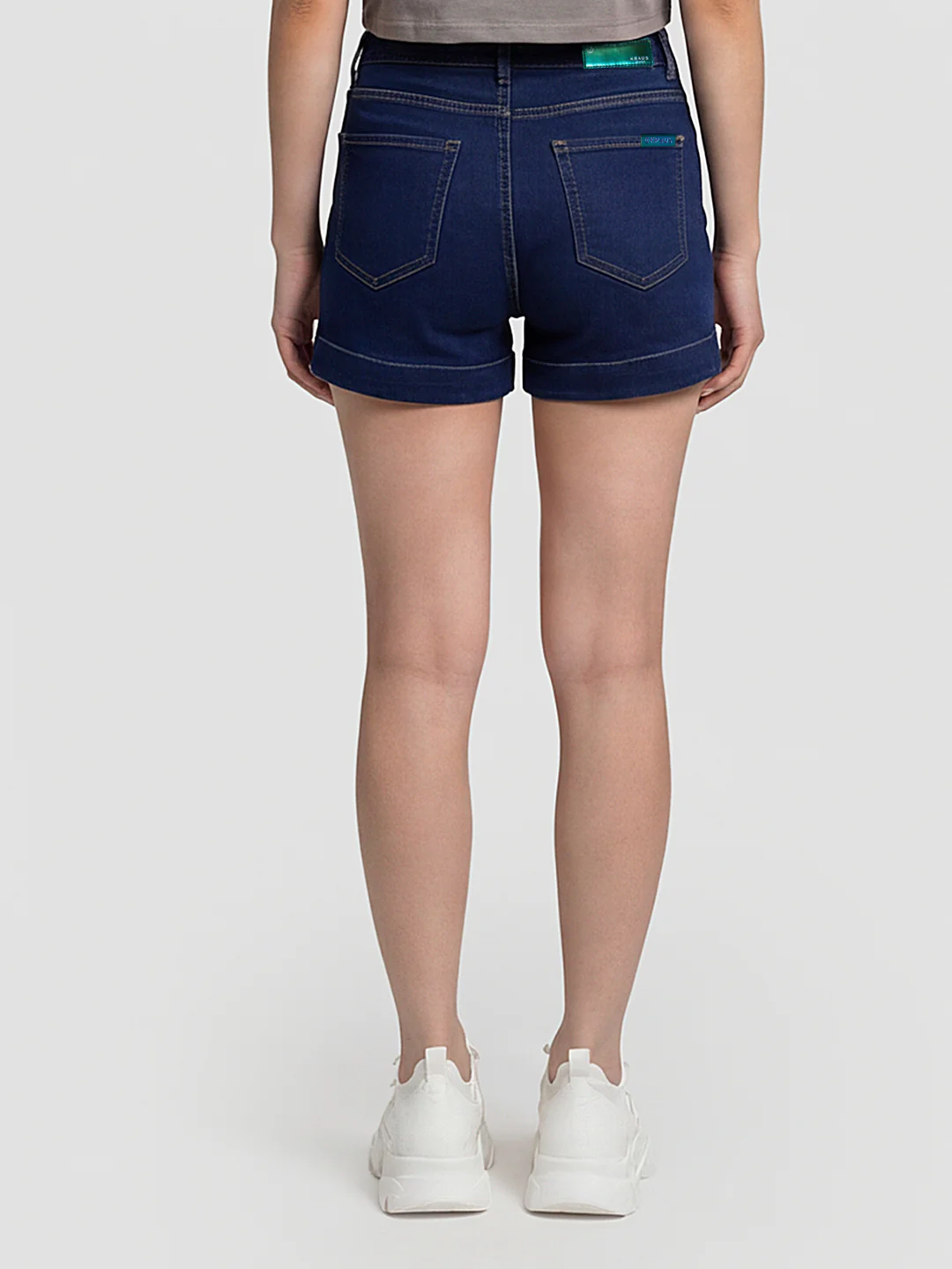 Women Blue High-Rise Shorts - Image 3