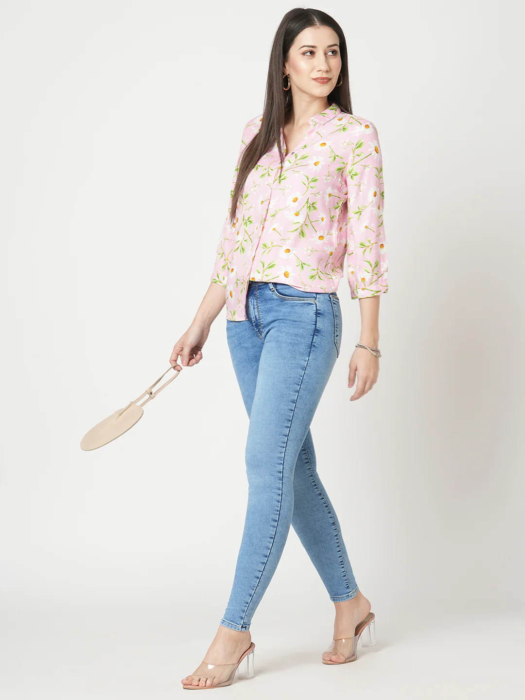 Women Blue High-Rise Skinny Jeans - Image 2