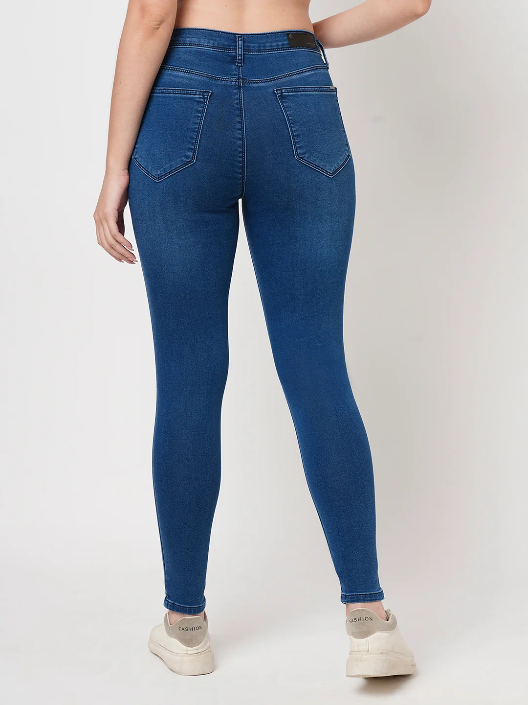 Women Blue High-Rise Skinny Jeans - Image 3