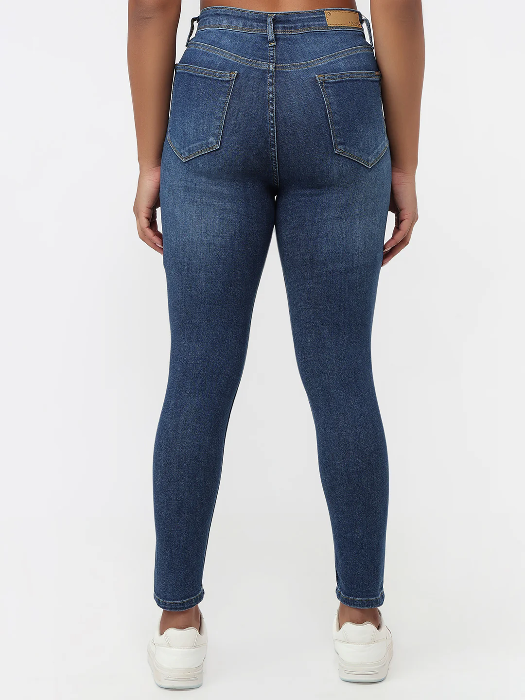 Women Blue High-Rise Skinny Jeans - Image 3