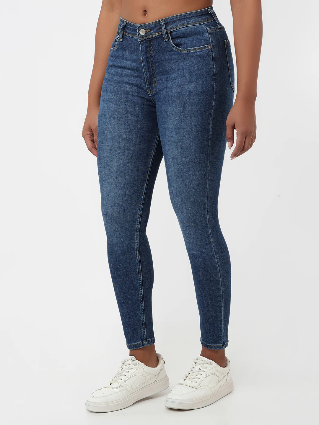 Women Blue High-Rise Skinny Jeans - Image 8